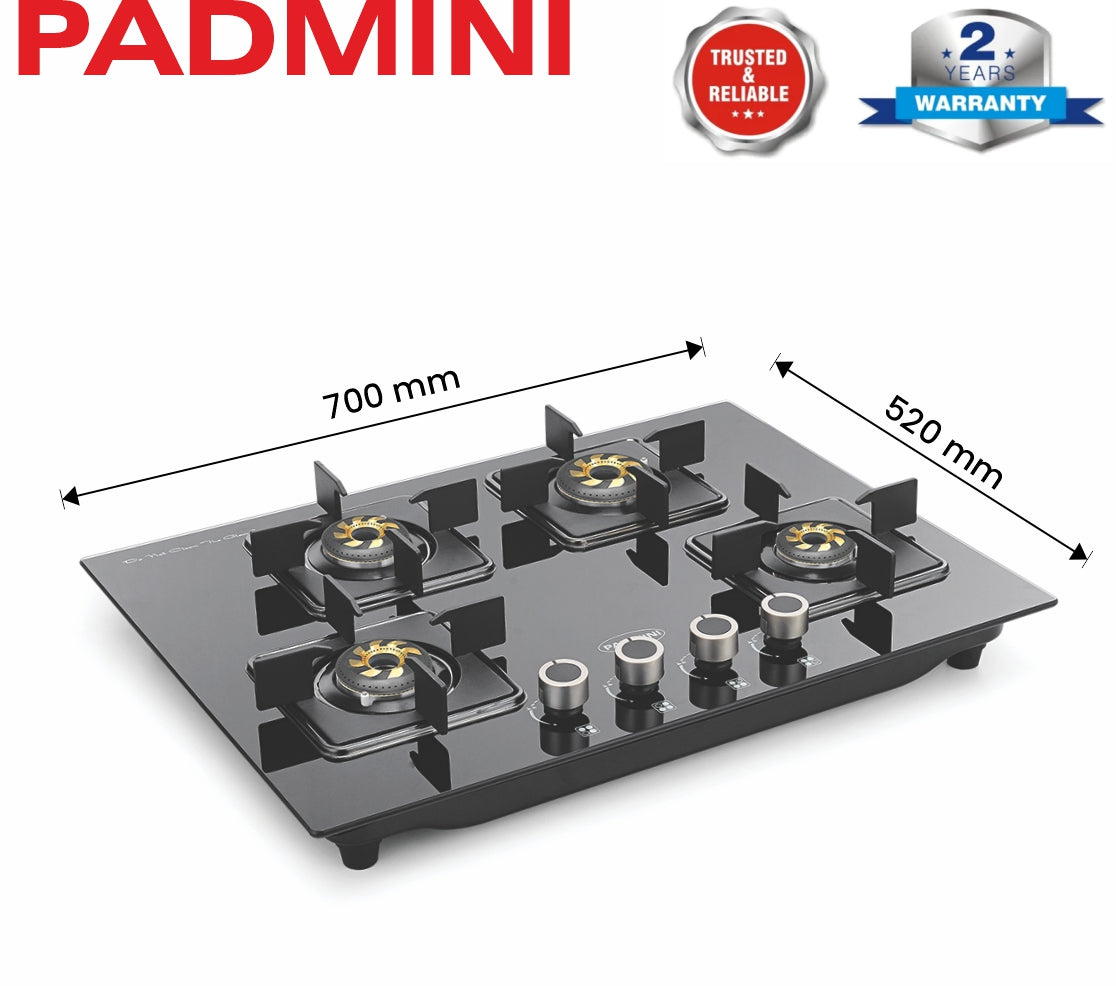 PADMINI Gas Hob 406 GL IB HF (High Flame)