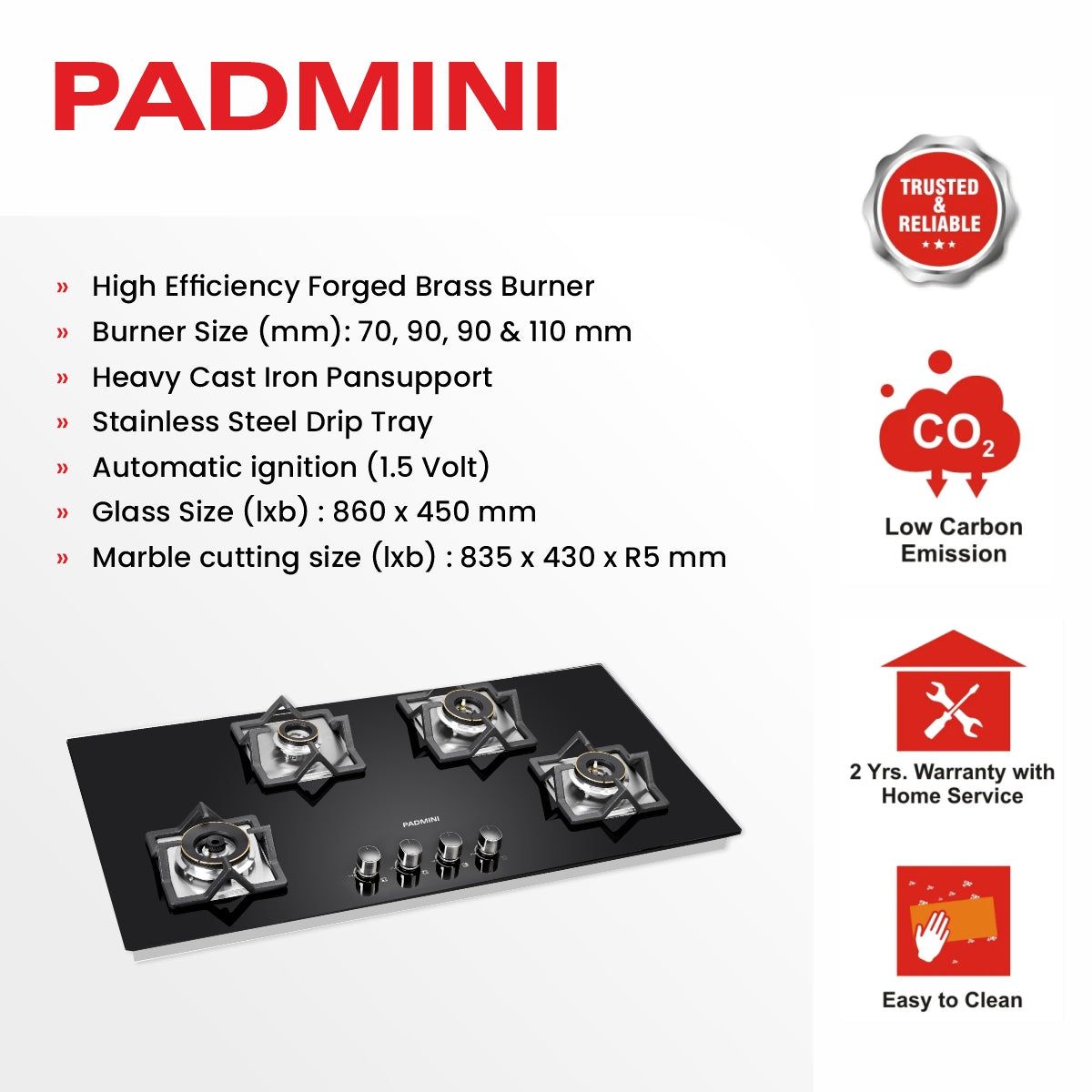 PADMINI Gas Hob CH-4001