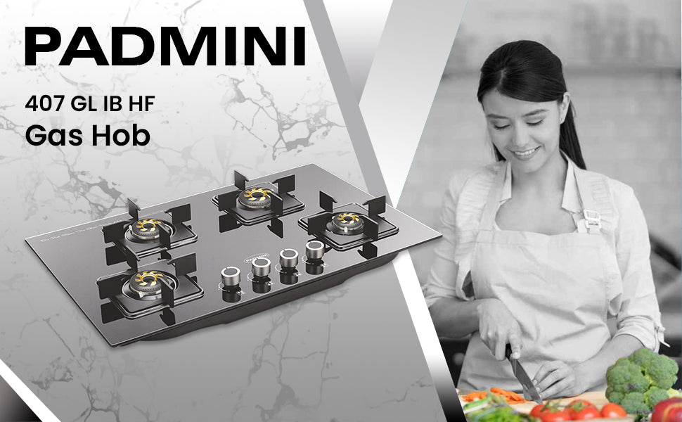 PADMINI Gas Hob 407 GL IB HF (High Flame)