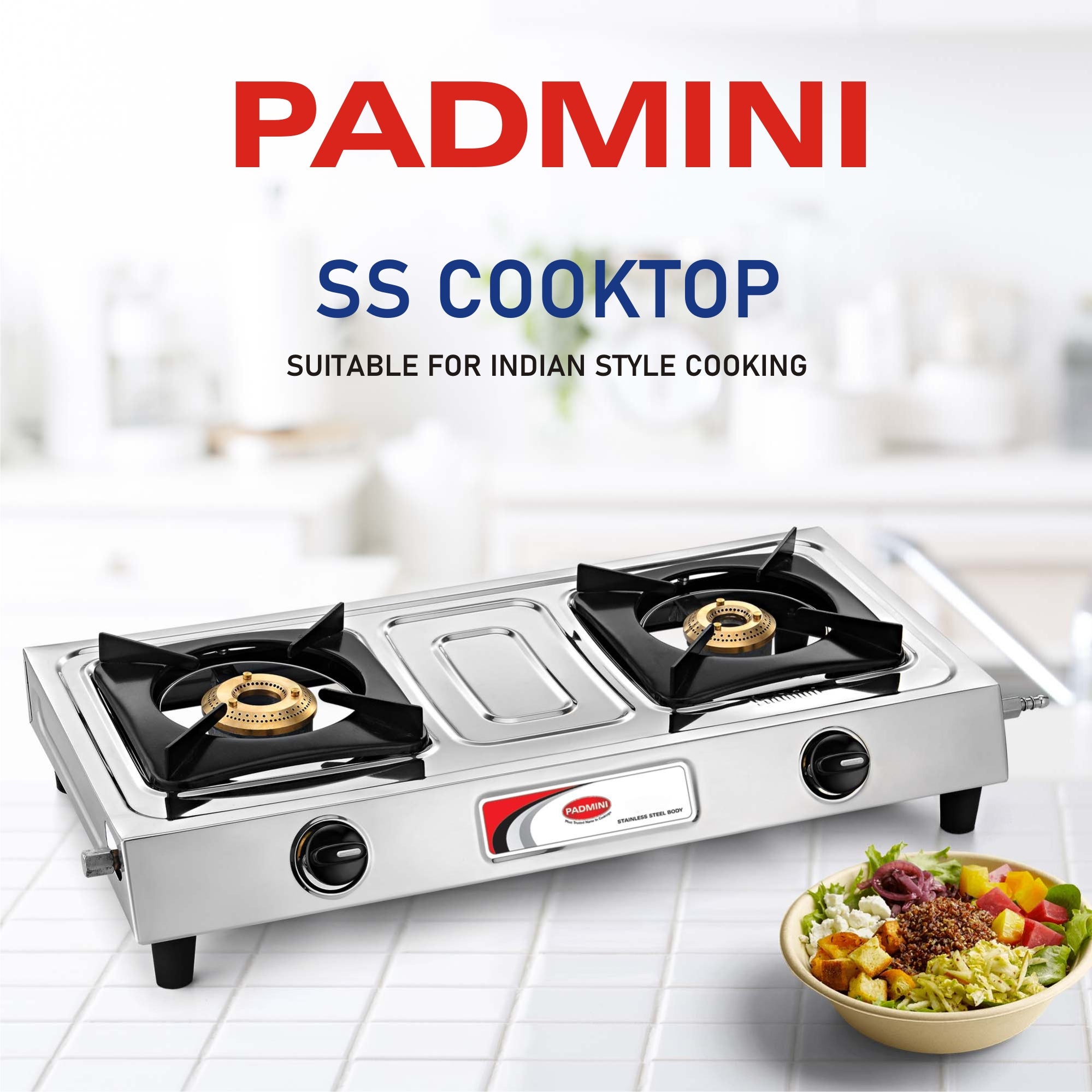 Buy 2 Burner CS 201 Stainless Steel Gas Stove Online PADMINI