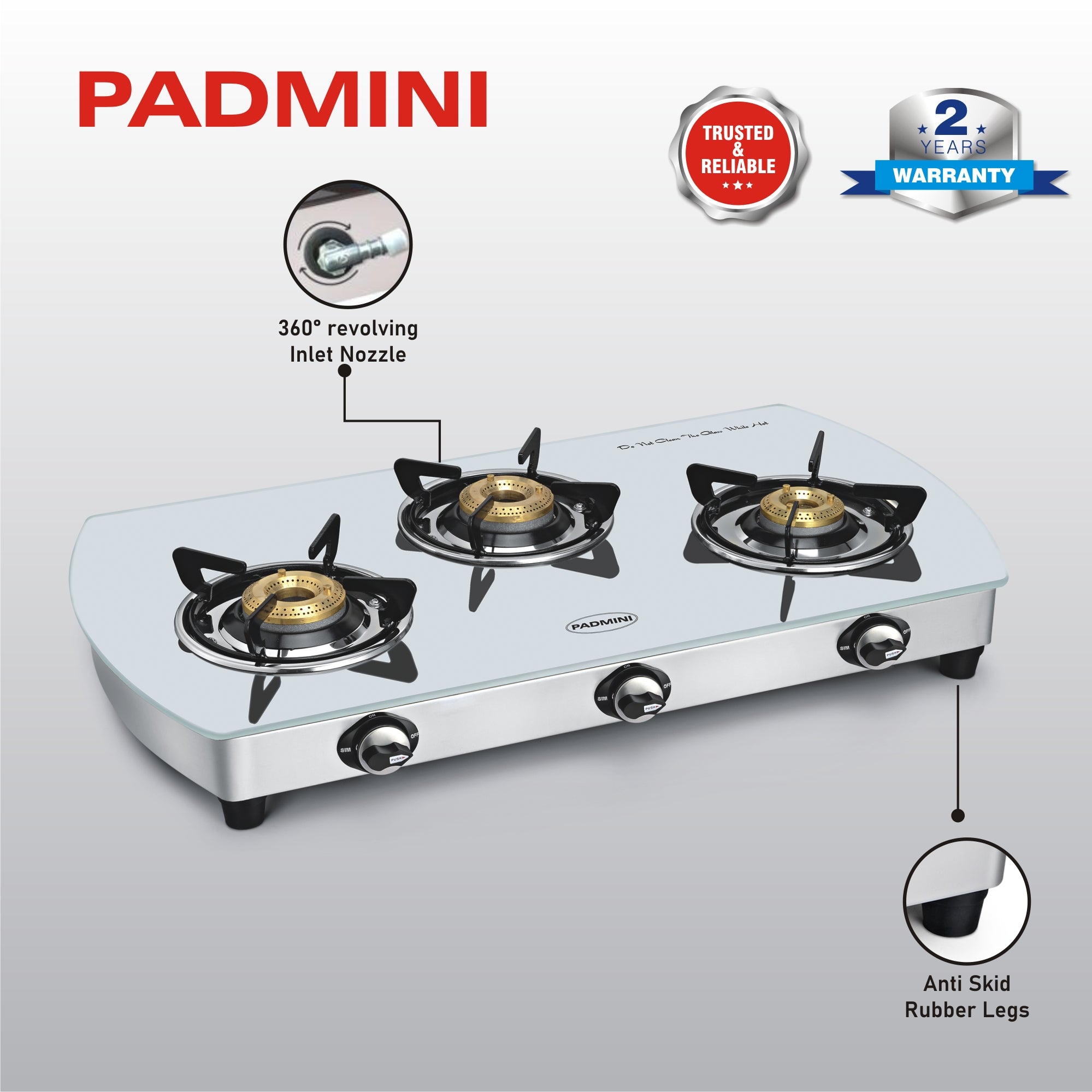 Padmini gas stove store 3 burner price