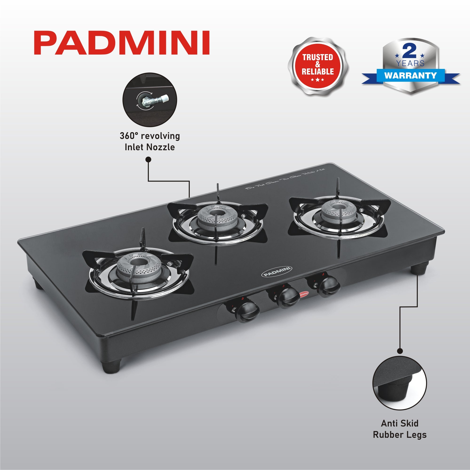 Padmini gas clearance stove 3 burner