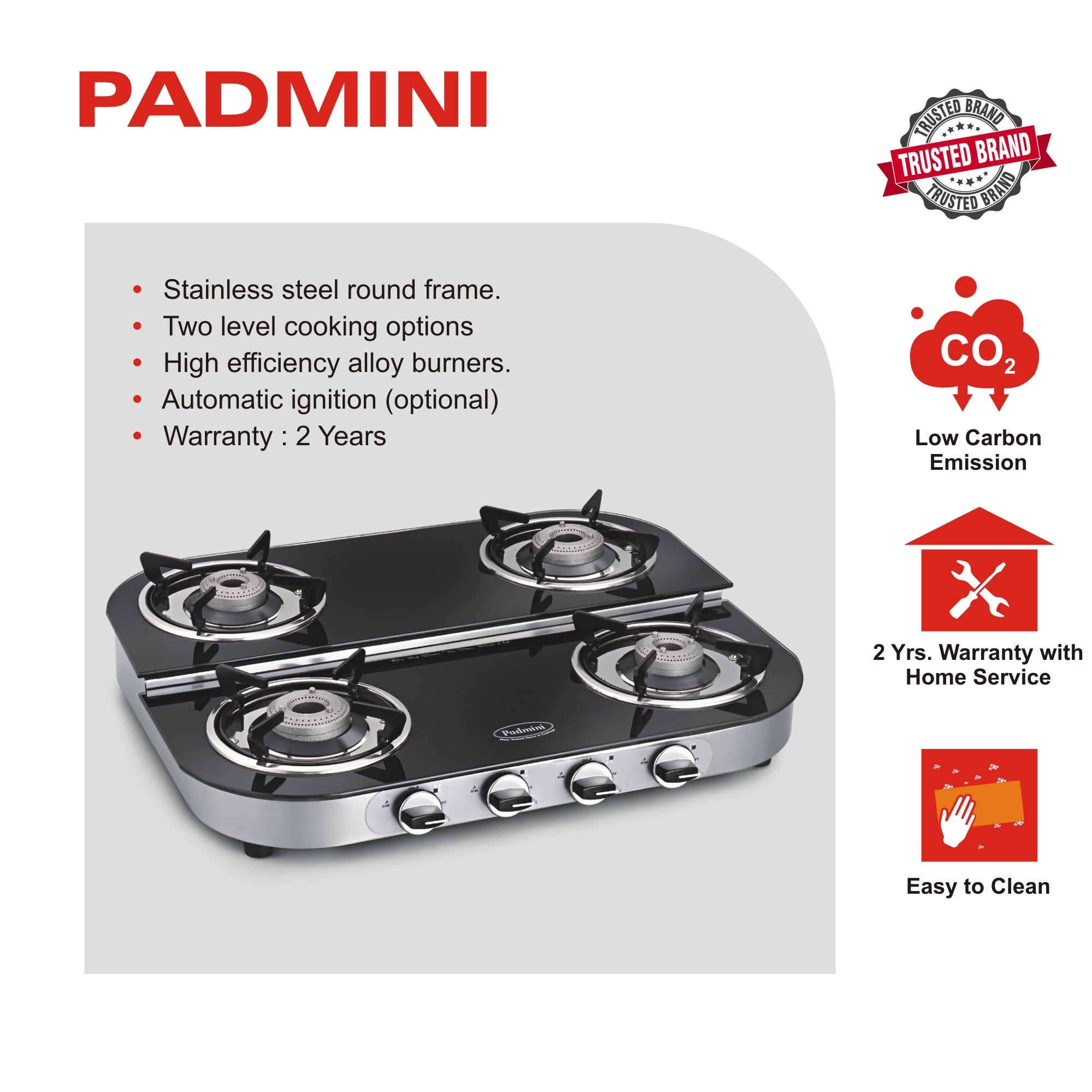 Best 4 burner gas online stove stainless steel