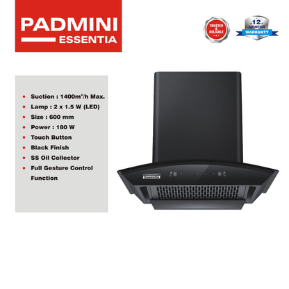 PADMINI Chimney Aura 60 Auto Clean Filter Less - PADMINI APPLIANCES