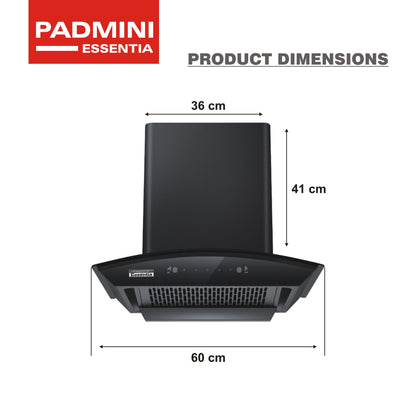 PADMINI Chimney Aura 60 Auto Clean Filter Less - PADMINI APPLIANCES